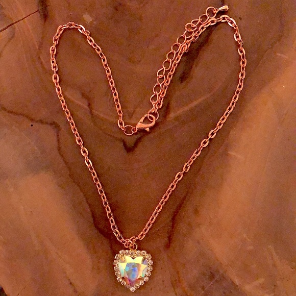 Aurora Borealis Crystal Halo Pendant Necklace - Picture 2 of 5